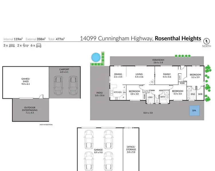 Floorplan of Homely house listing, 14099 Cunningham Highway, Rosenthal Heights QLD 4370