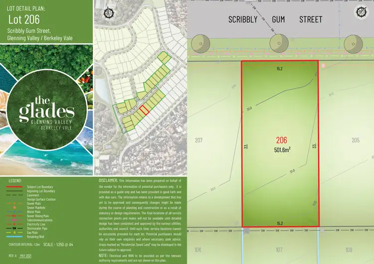 Floorplan of Homely land listing, 24 Scribbly Gum Street, Glenning Valley NSW 2261