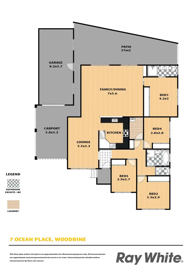 Floorplan of Homely house listing, 7 Ocean Place, Woodbine NSW 2560