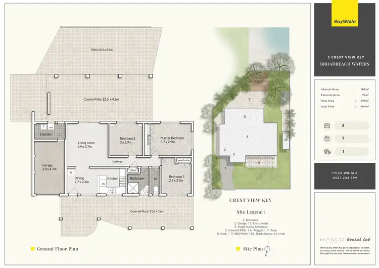Floorplan of Homely house listing, 1 Crest View Key, Broadbeach Waters QLD 4218