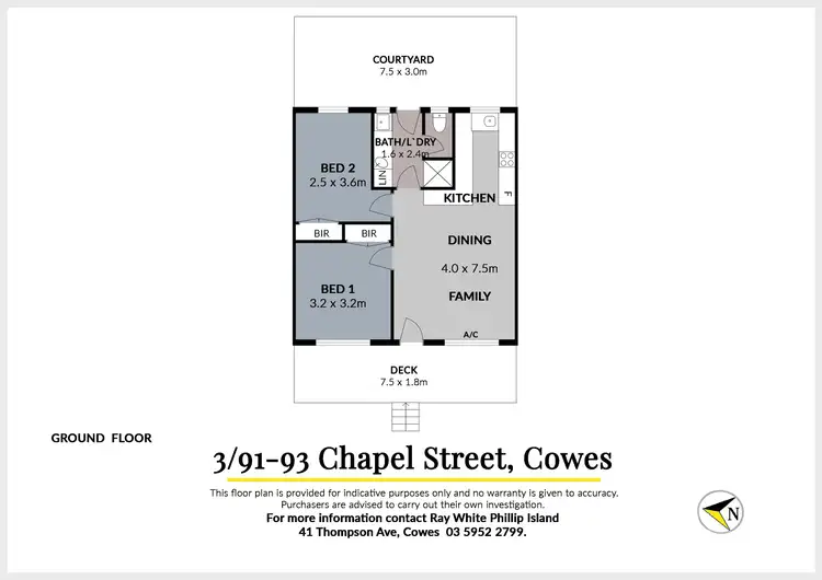 Floorplan of Homely unit listing, 3/91-93 Chapel Street, Cowes VIC 3922