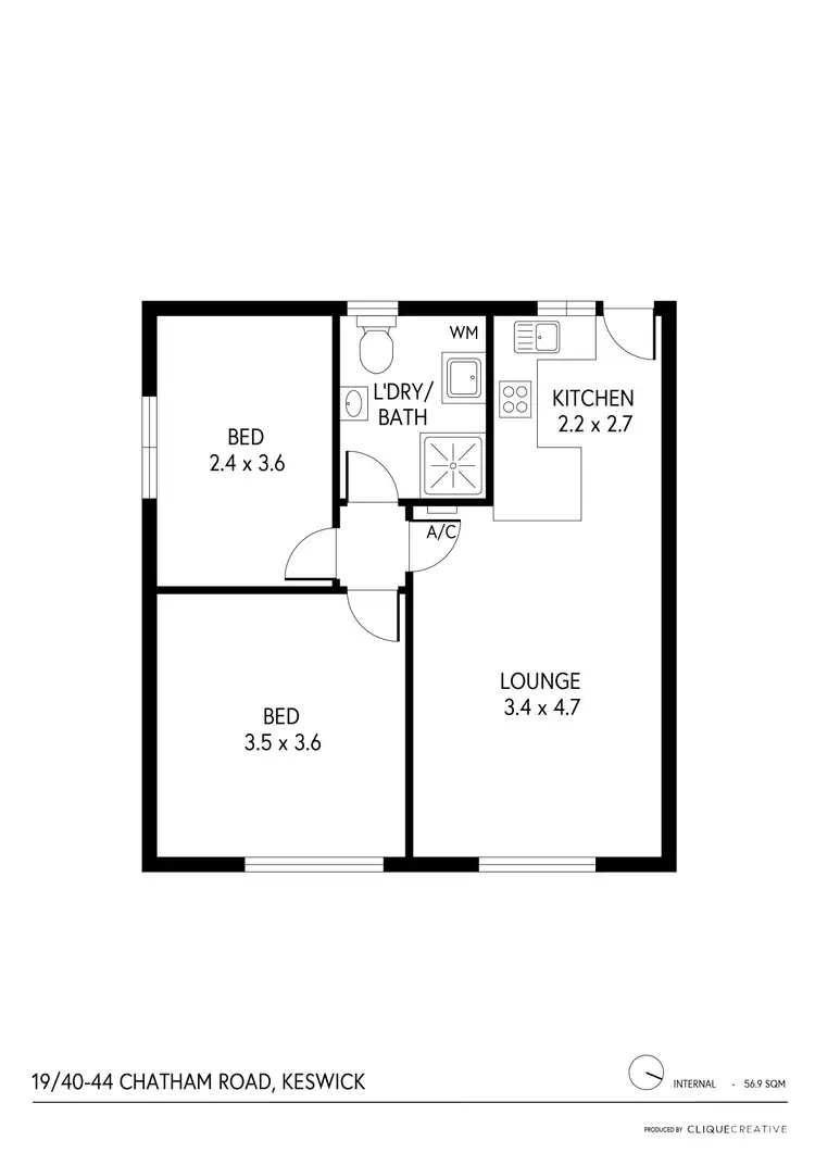 Floorplan of Homely unit listing, 19/40-44 Chatham Road, Keswick SA 5035