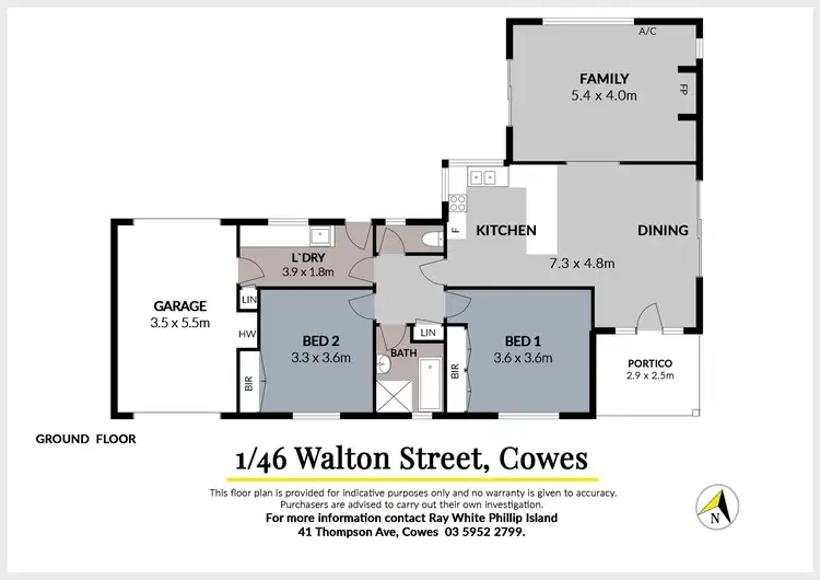 Floorplan of Homely house listing, 1/46 Walton Street, Cowes VIC 3922