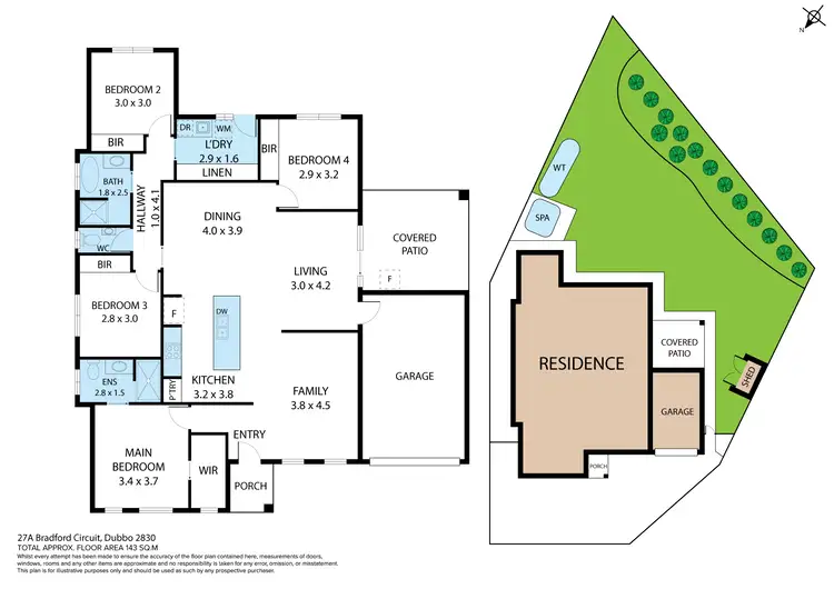 Floorplan of Homely house listing, 27A Bradford Circuit, Dubbo NSW 2830