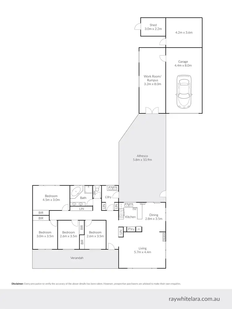 Floorplan of Homely house listing, 33 Caddys Road, Lara VIC 3212