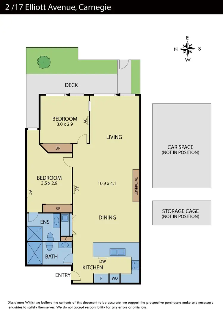 Floorplan of Homely apartment listing, 2/17 Elliott Avenue, Carnegie VIC 3163
