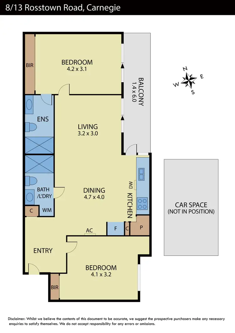 Floorplan of Homely apartment listing, 8/13 Rosstown Road, Carnegie VIC 3163