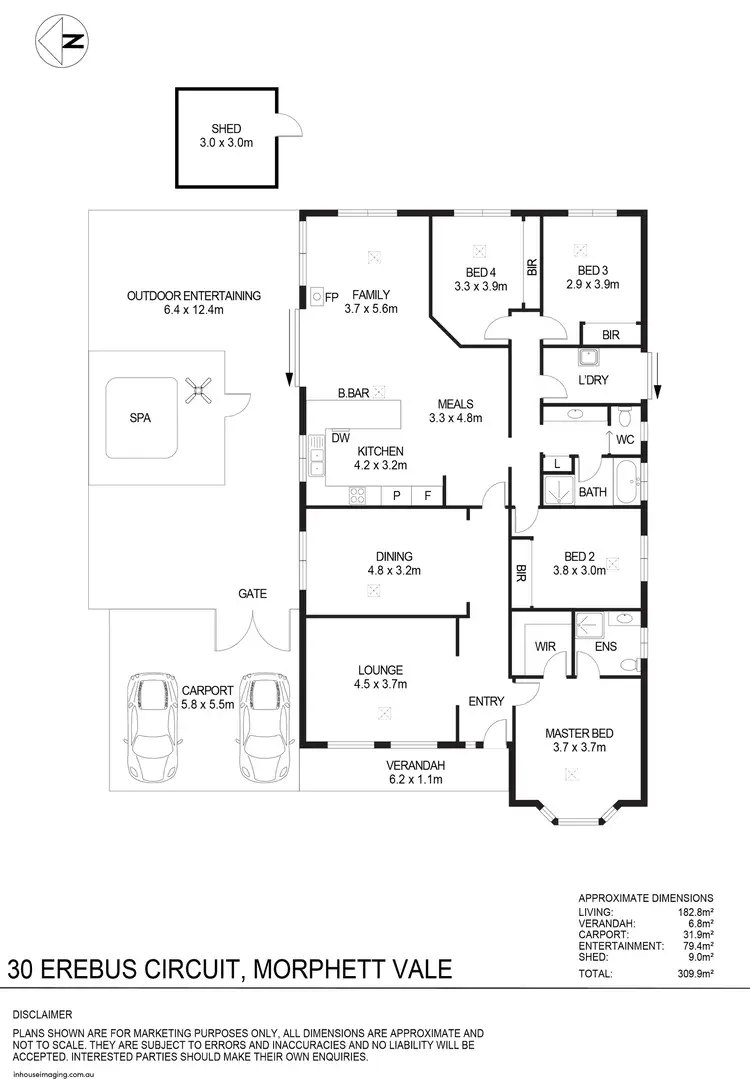 Floorplan of Homely house listing, 30 Erebus Circuit, Morphett Vale SA 5162