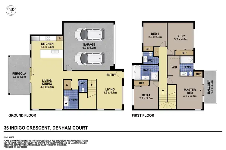Floorplan of Homely house listing, 36 Indigo Crescent, Denham Court NSW 2565