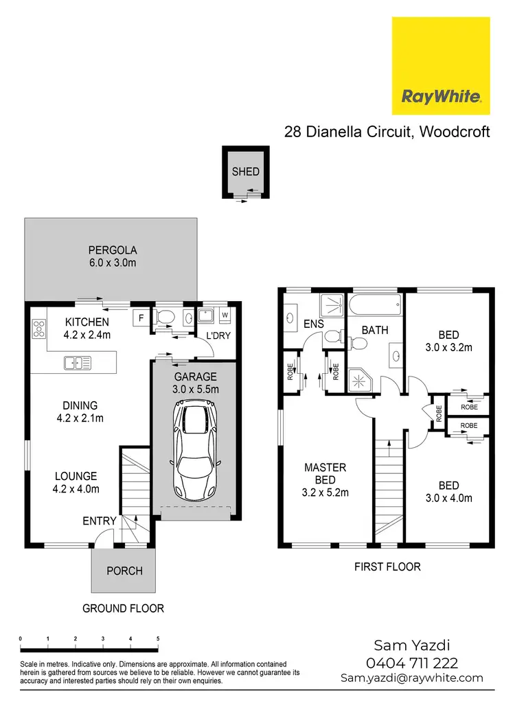 Floorplan of Homely semi-detached listing, 28 Dianella Circuit, Woodcroft NSW 2767