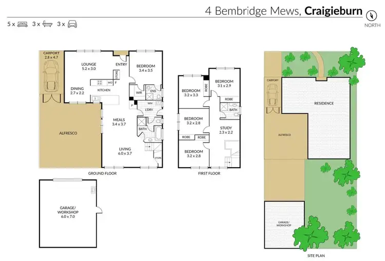 Floorplan of Homely house listing, 4 Bembridge Mews, Craigieburn VIC 3064