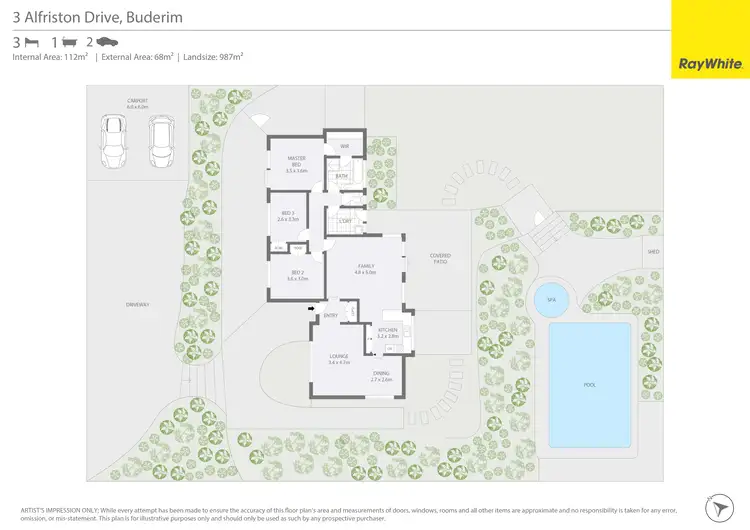 Floorplan of Homely house listing, 3 Alfriston Drive, Buderim QLD 4556