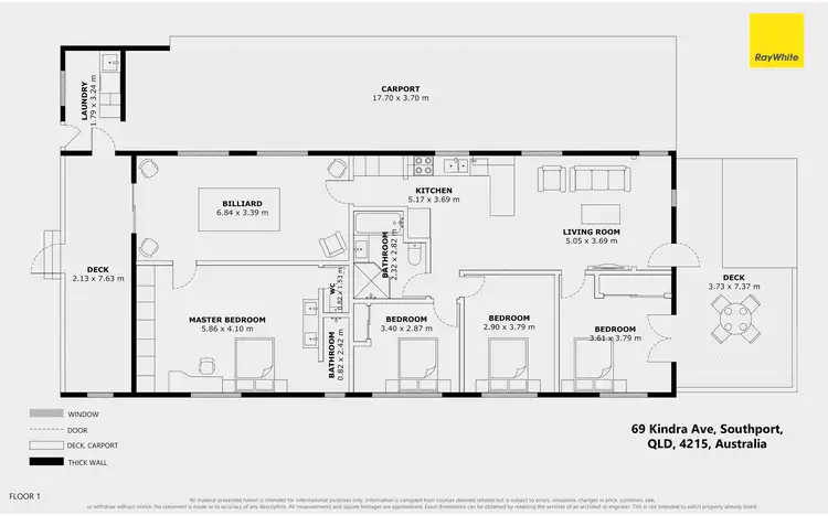 Floorplan of Homely house listing, 69 Kindra Avenue, Southport QLD 4215