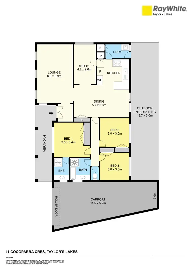 Floorplan of Homely house listing, 11 Cocoparra Crescent, Taylors Lakes VIC 3038