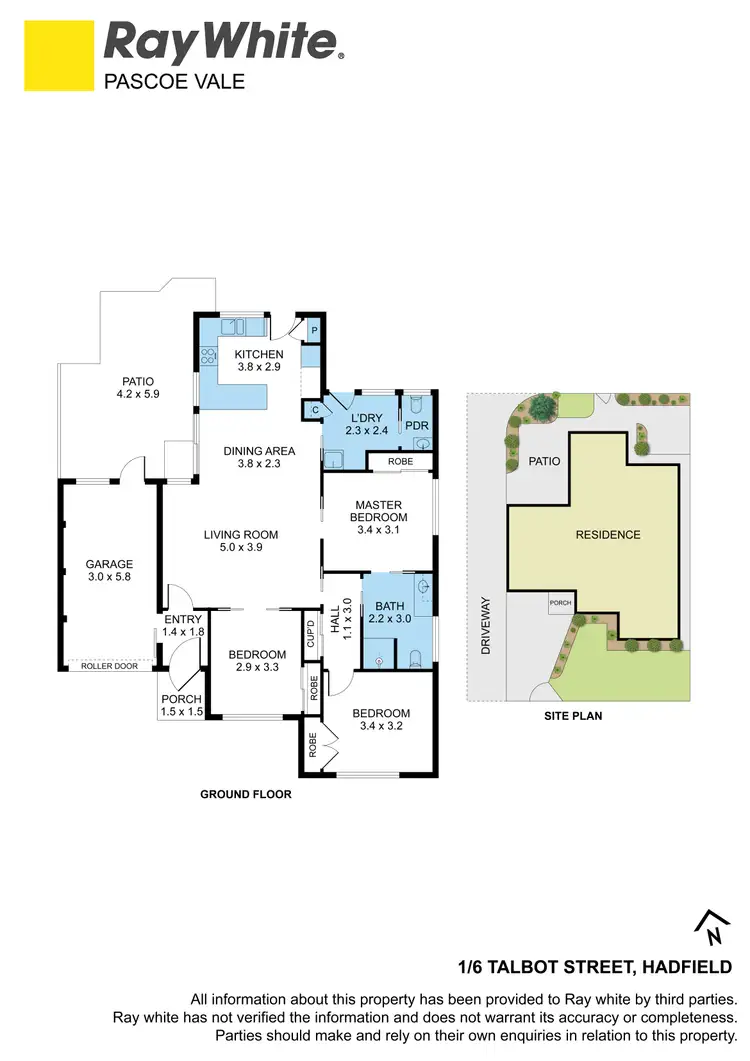 Floorplan of Homely unit listing, 1/6 Talbot Street, Hadfield VIC 3046