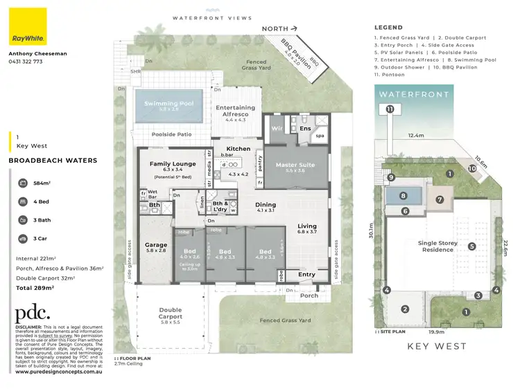 Floorplan of Homely house listing, 1 Key West, Broadbeach Waters QLD 4218