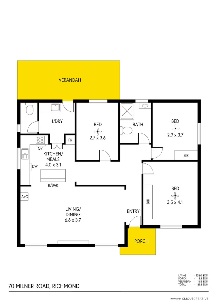 Floorplan of Homely house listing, 70 Milner Road, Richmond SA 5033