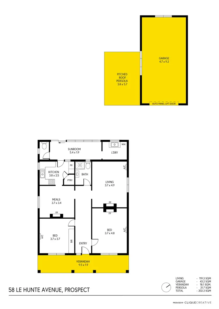 Floorplan of Homely house listing, 58 Le Hunte Avenue, Prospect SA 5082
