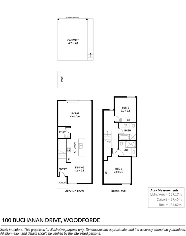Floorplan of Homely house listing, 100 Buchanan Drive, Woodforde SA 5072