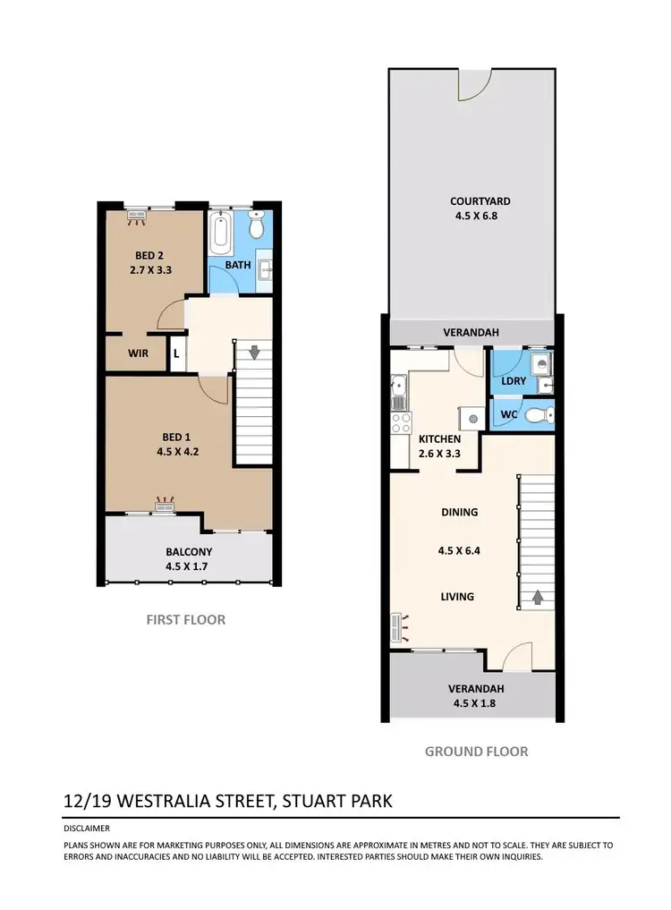 Floorplan of Homely townhouse listing, 12/19-23 Westralia Street, Stuart Park NT 820