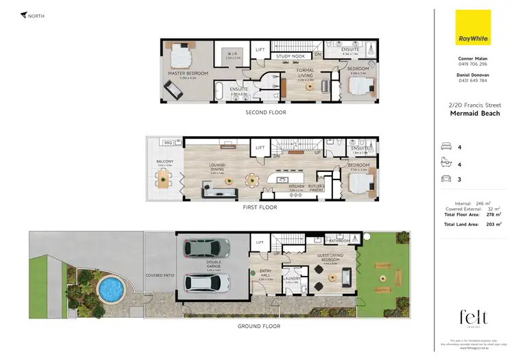 Floorplan of Homely semi-detached listing, 2/20 Francis Street, Mermaid Beach QLD 4218