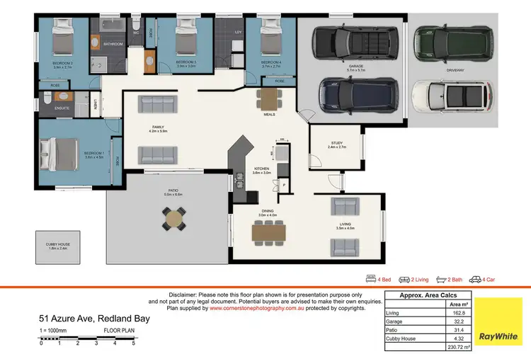 Floorplan of Homely house listing, 51 Azure Avenue, Redland Bay QLD 4165