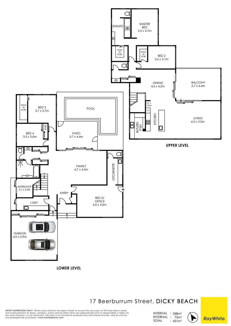 Floorplan of Homely house listing, 17 Beerburrum Street, Dicky Beach QLD 4551