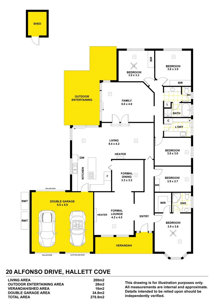 Floorplan of Homely house listing, 20 Alfonso Drive, Hallett Cove SA 5158