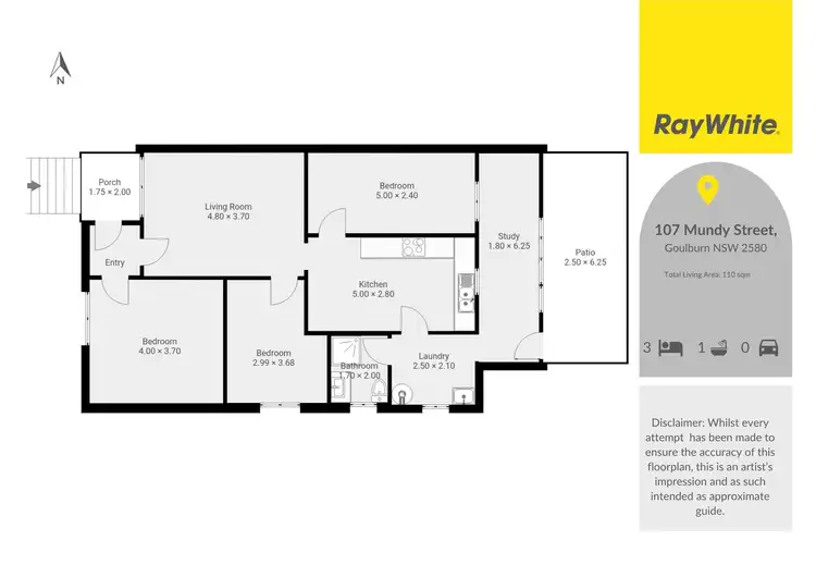 Floorplan of Homely house listing, 107 Mundy Street, Goulburn NSW 2580