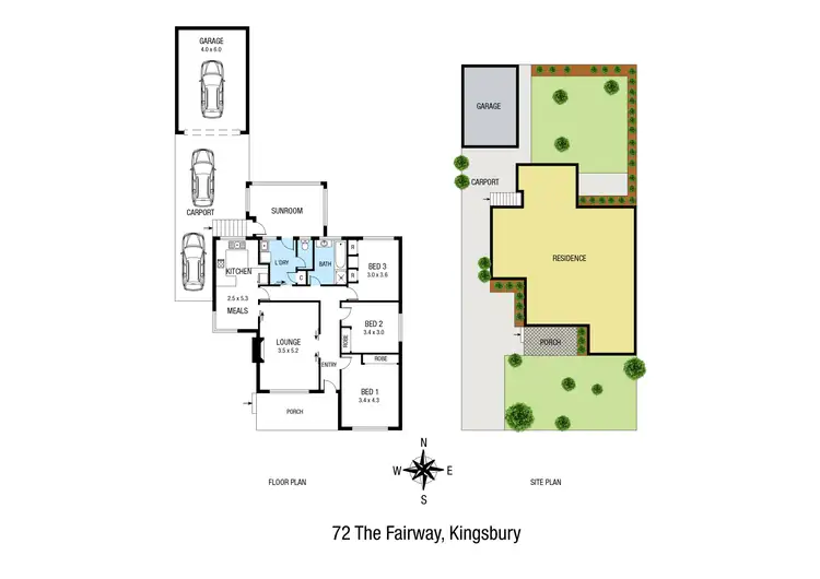 Floorplan of Homely house listing, 72 The Fairway, Kingsbury VIC 3083