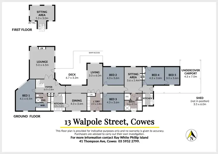 Floorplan of Homely house listing, 13 Walpole Street, Cowes VIC 3922