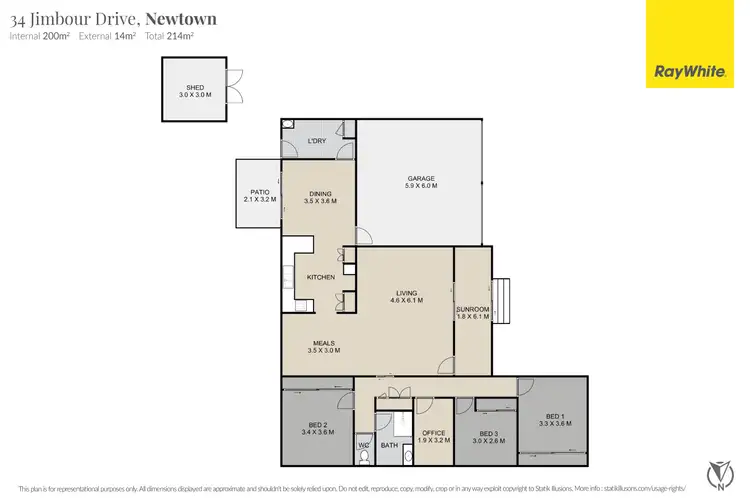 Floorplan of Homely house listing, 34 Jimbour Drive, Newtown QLD 4350