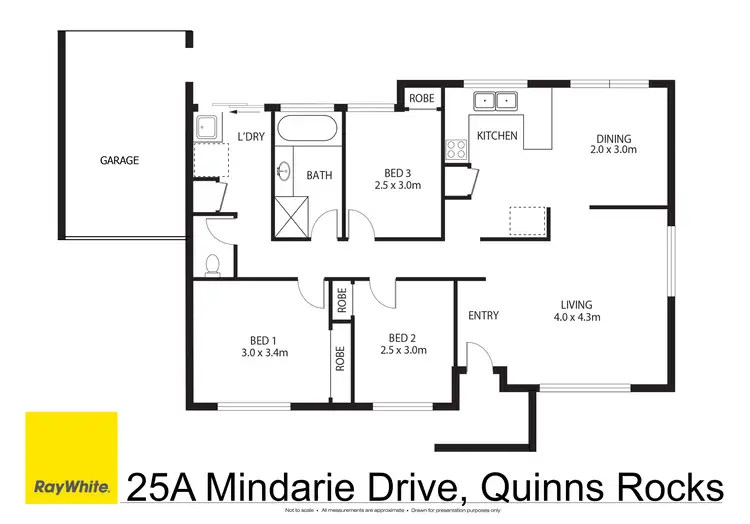Floorplan of Homely semi-detached listing, 25A Mindarie Drive, Quinns Rocks WA 6030