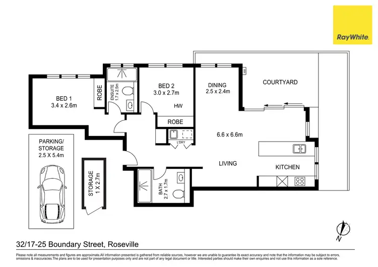Floorplan of Homely unit listing, 32/17-25 Boundary Street, Roseville NSW 2069