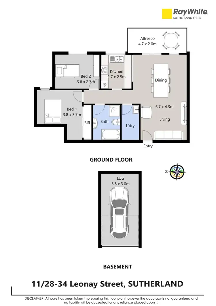 Floorplan of Homely apartment listing, 11/28-34 Leonay Street, Sutherland NSW 2232