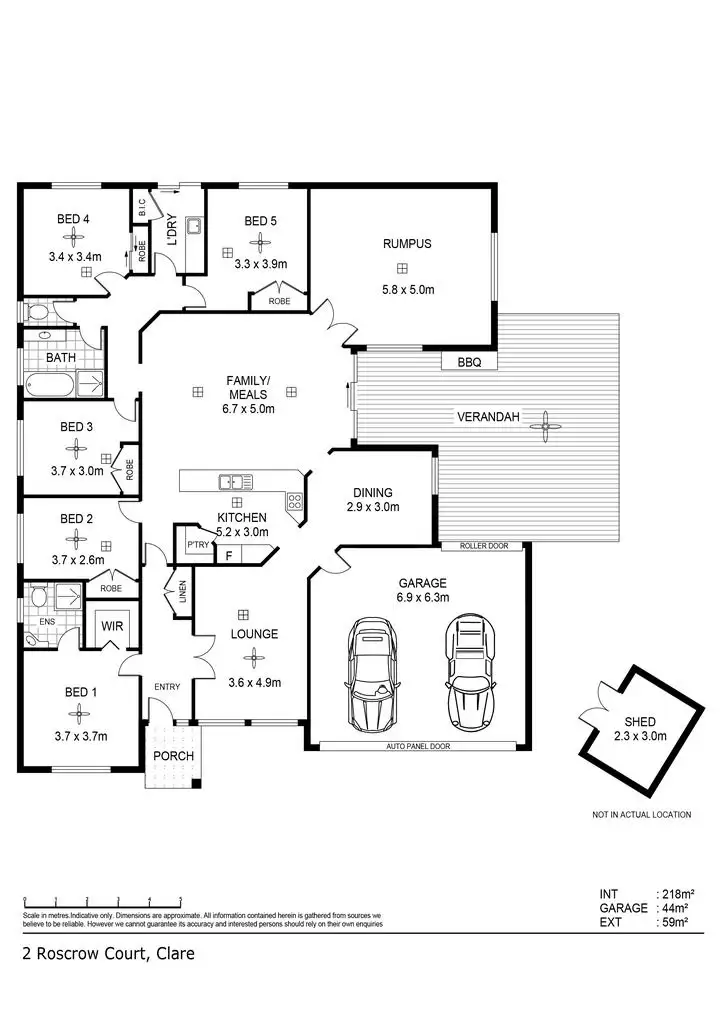 Floorplan of Homely house listing, 2 Roscrow Court, Clare SA 5453