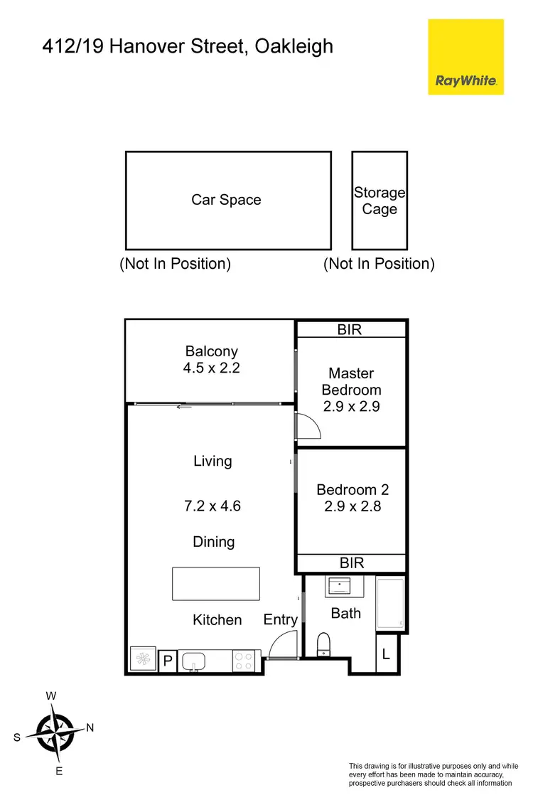 Floorplan of Homely apartment listing, 412/19-21 Hanover Street, Oakleigh VIC 3166