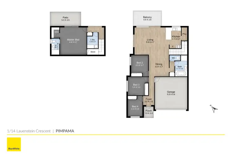 Floorplan of Homely semi-detached listing, 1/47 Lauenstein Crescent, Pimpama QLD 4209