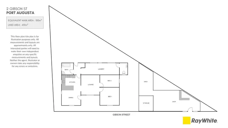 Floorplan of Homely house listing, 2 Gibson Street, Port Augusta SA 5700