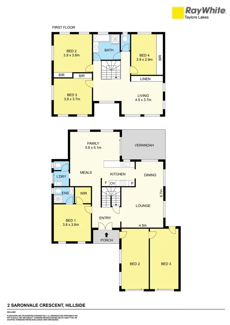 Floorplan of Homely house listing, 2 Saronvale Crescent, Hillside VIC 3037
