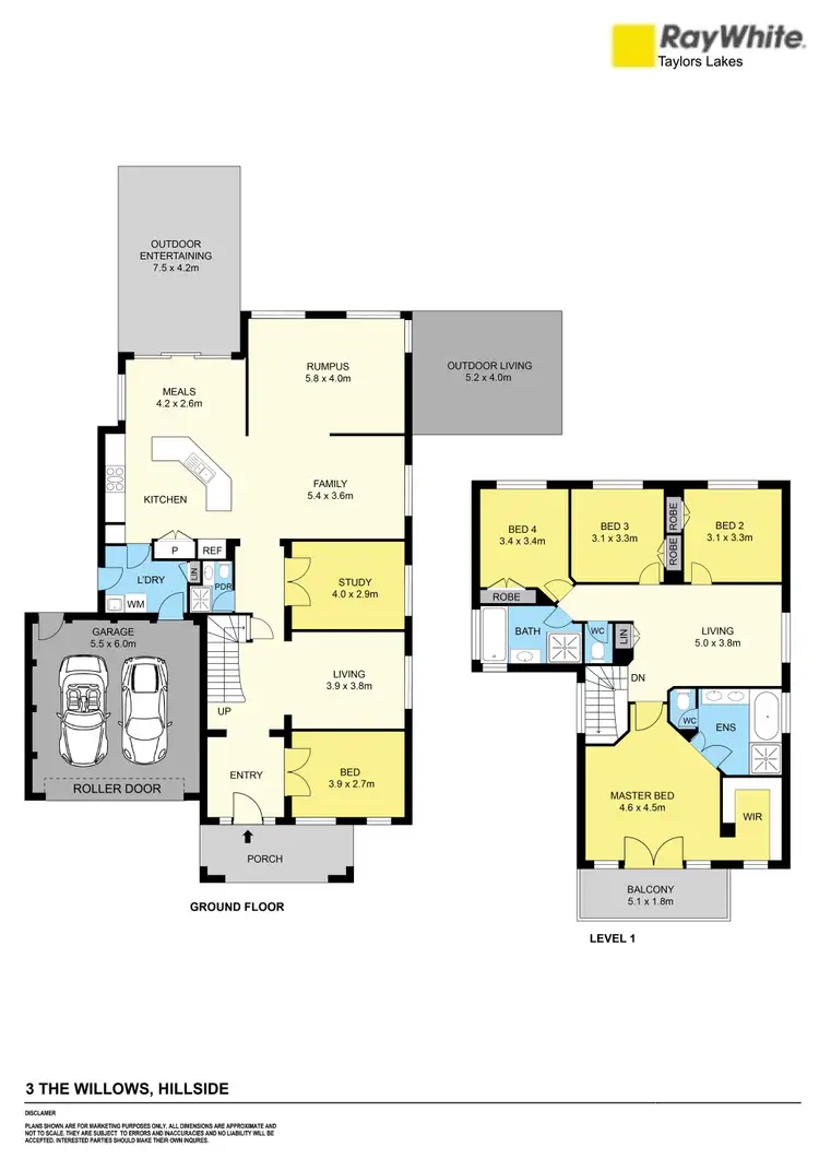 Floorplan of Homely house listing, 3 The Willows, Hillside VIC 3037