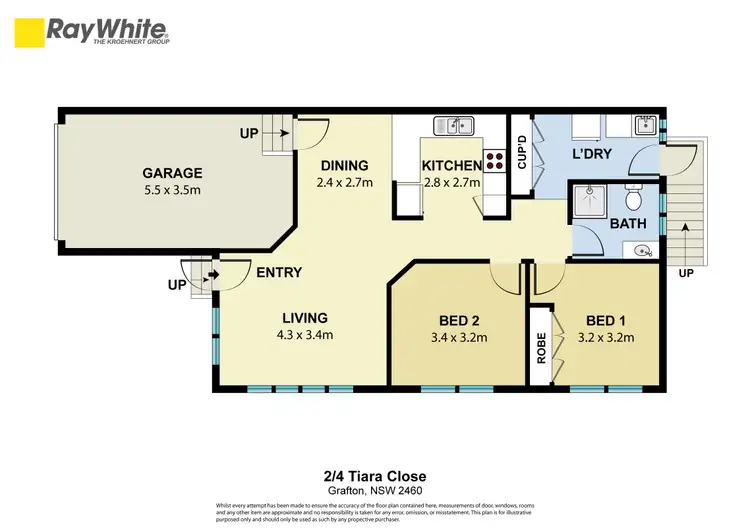 Floorplan of Homely unit listing, 2/4 Tiara Close, Grafton NSW 2460