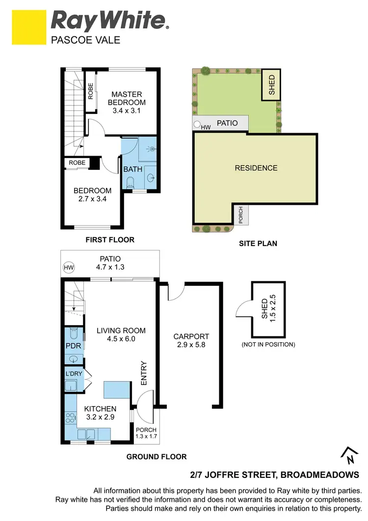 Floorplan of Homely townhouse listing, 2/7 Joffre Street, Broadmeadows VIC 3047