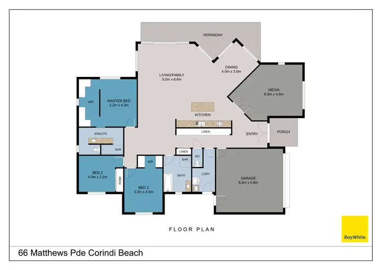 Floorplan of Homely house listing, 66 Matthews Parade, Corindi Beach NSW 2456