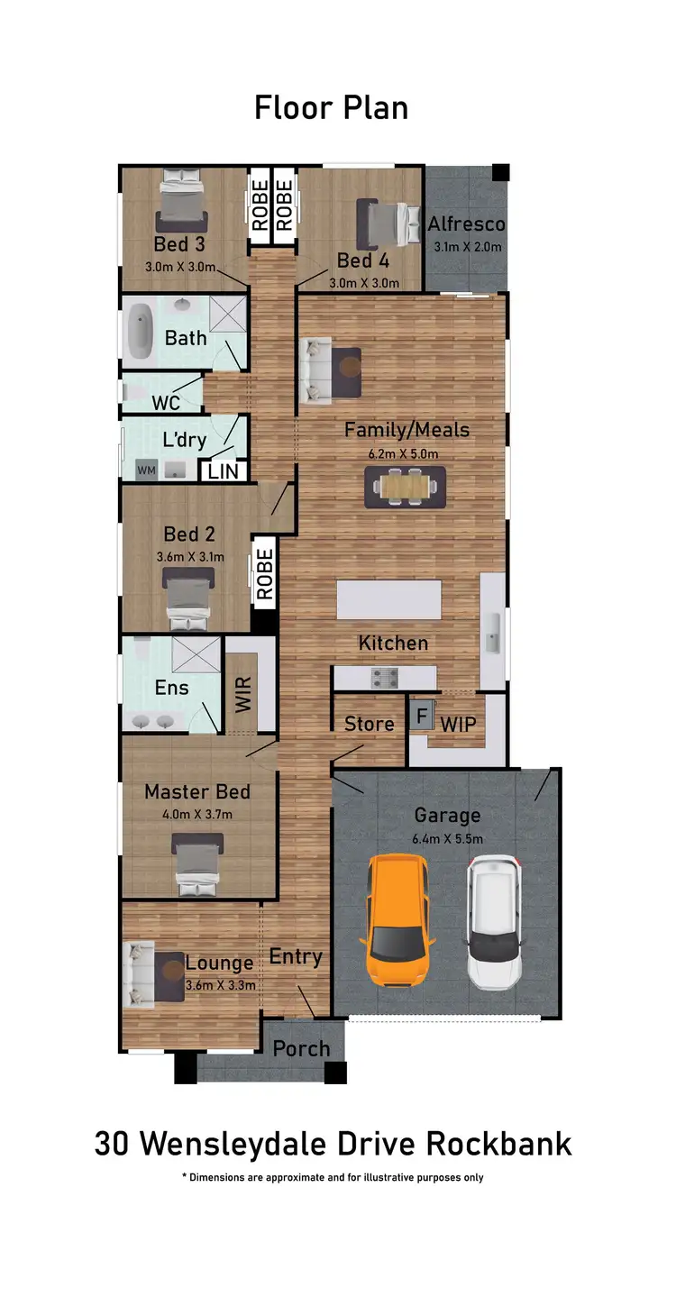 Floorplan of Homely house listing, 30 Wensleydale Drive, Rockbank VIC 3335