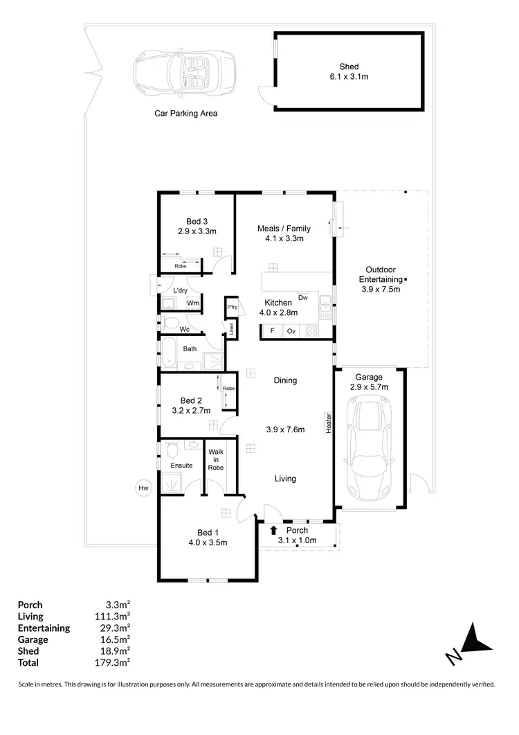 Floorplan of Homely house listing, 15 Howell Road, Parafield Gardens SA 5107