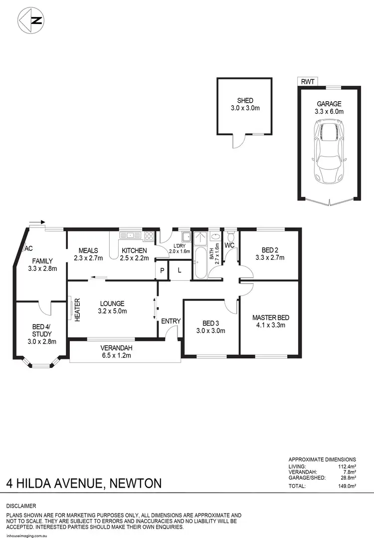 Floorplan of Homely house listing, 4 Hilda Avenue, Newton SA 5074