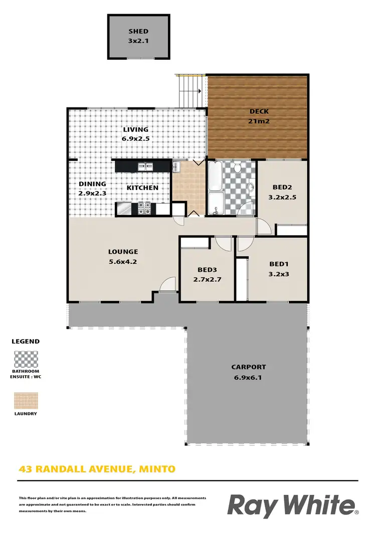 Floorplan of Homely house listing, 43 Randall Avenue, Minto NSW 2566