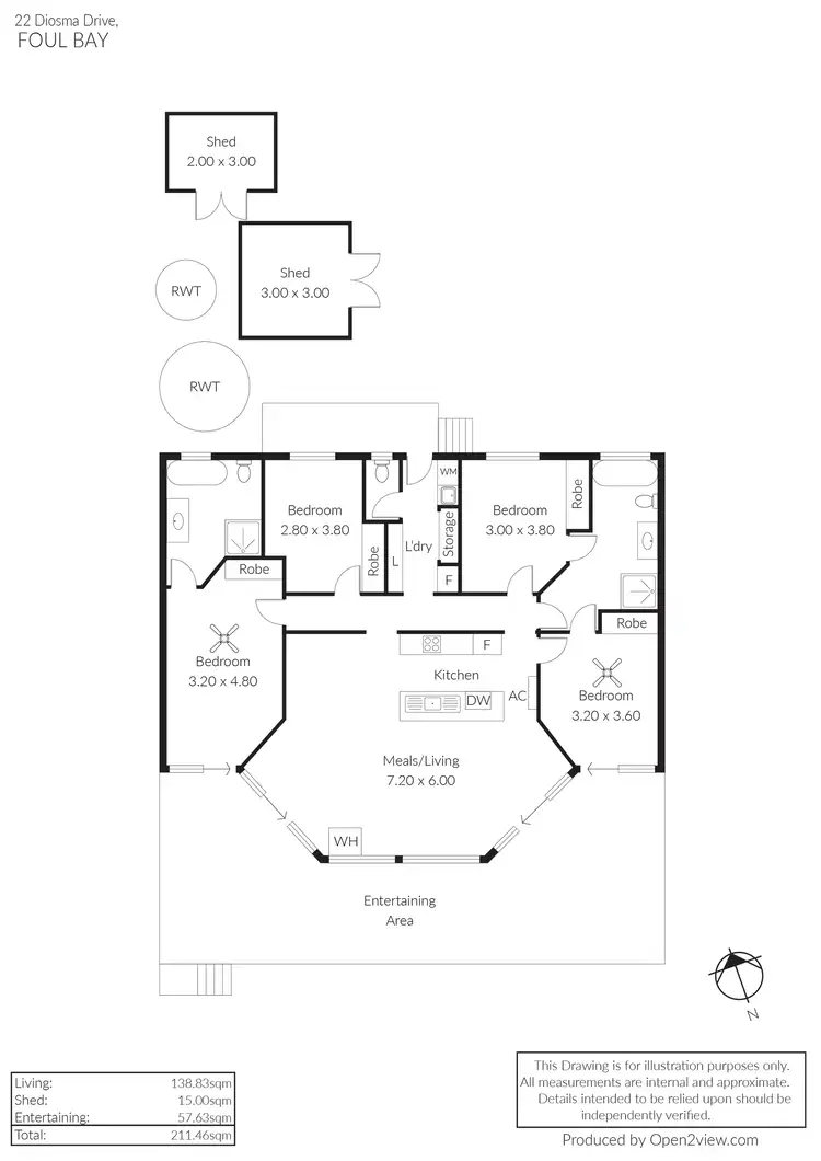 Floorplan of Homely house listing, 22 Diosma Drive, Foul Bay SA 5577