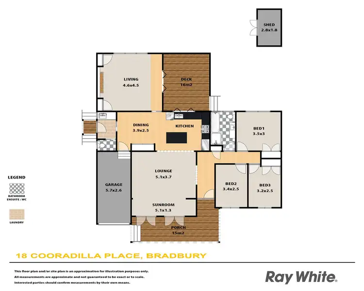 Floorplan of Homely house listing, 18 COORADILLA Place, Bradbury NSW 2560